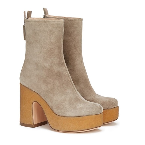 Agl Shoes - AGL Shan Suede Boot in Taupe